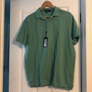 Ralph Lauren Polo green collared shirt